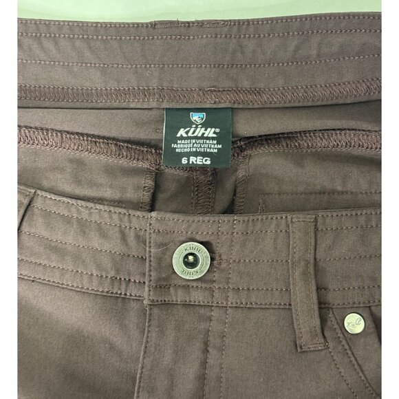Kuhl Pants Women’s 6 REG Freeflex Roll Up Cargo Outdoor Hiking Burgundy - Picture 4 of 9